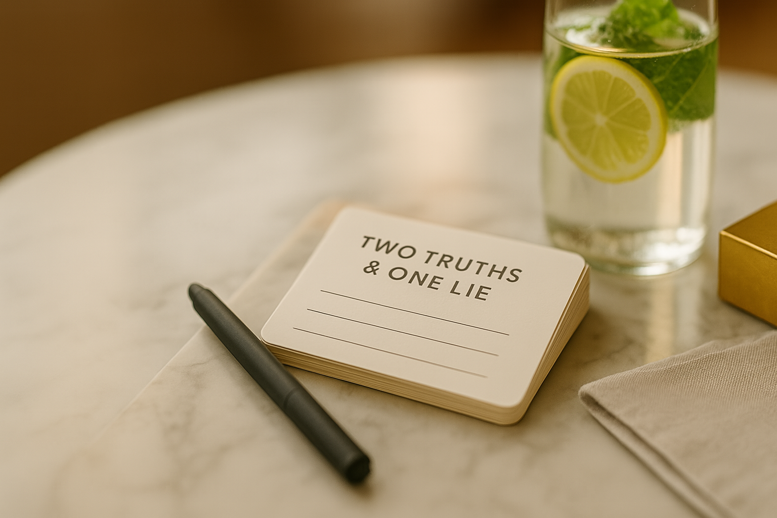Two Truths & One Lie Bachelorette Icebreaker Idea