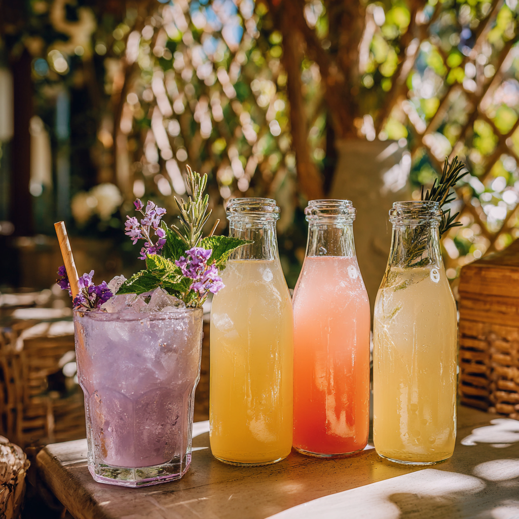 Botanical Mocktail Station for Bridal Shower