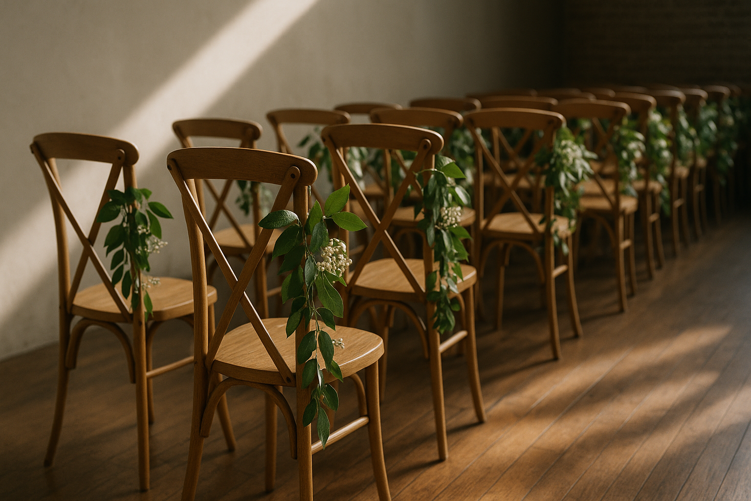 Living Vine-Wrapped Chair Backs