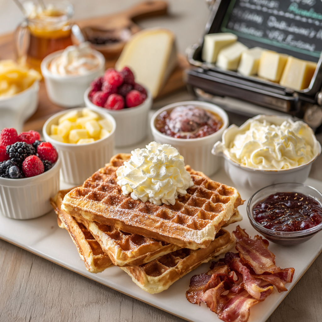 DIY Waffle Bar Brunch for Bridal Shower