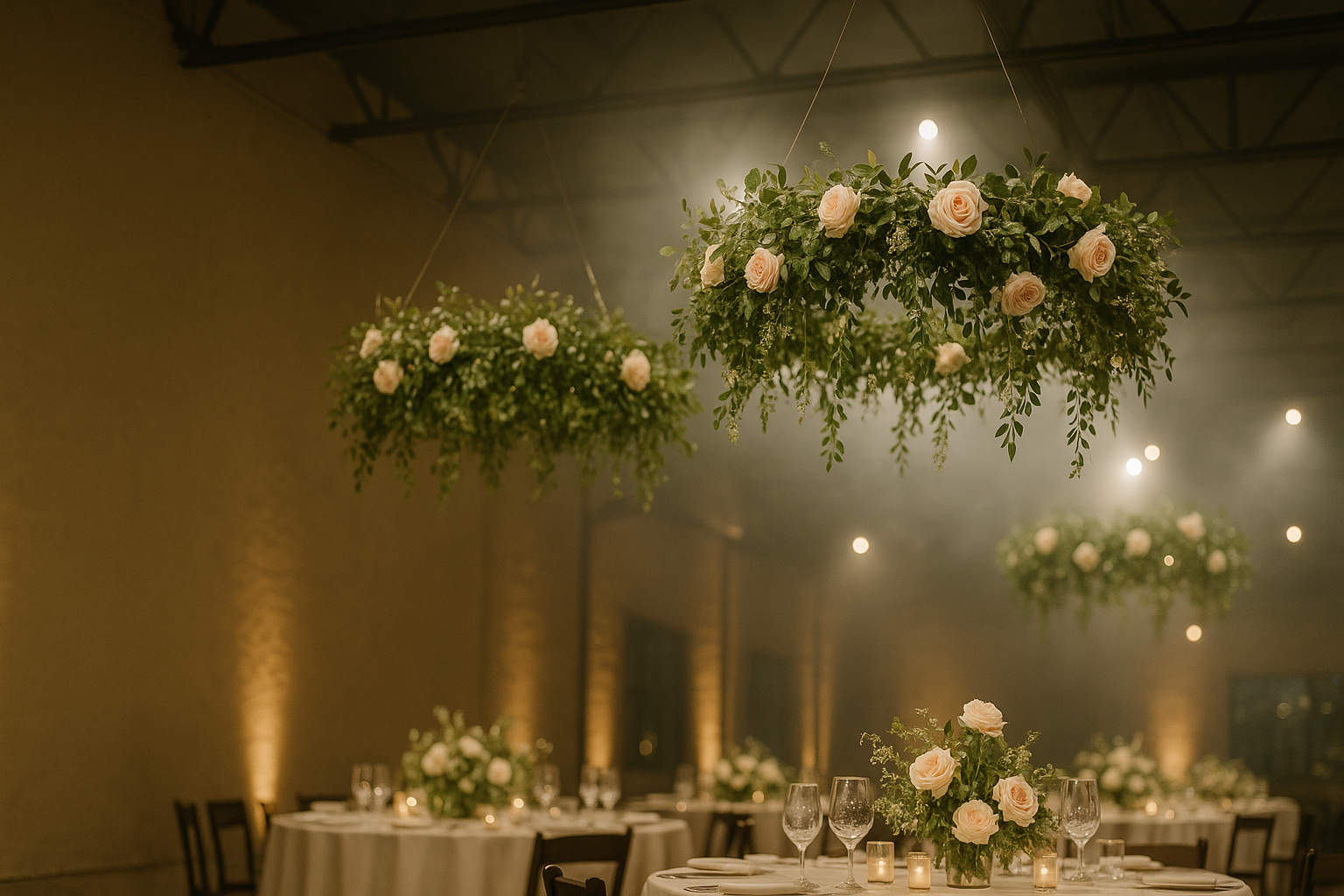 Suspended Greenery & Flordal Chandeliers